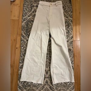 Zara white marine straight jeans